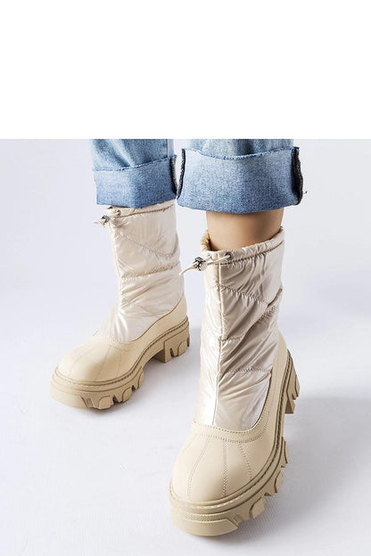   Beżowe śniegowce ze ściągaczem Cendrillon - Solea 