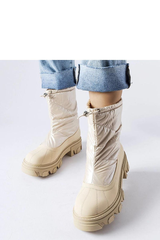   Beżowe śniegowce ze ściągaczem Cendrillon - Solea 