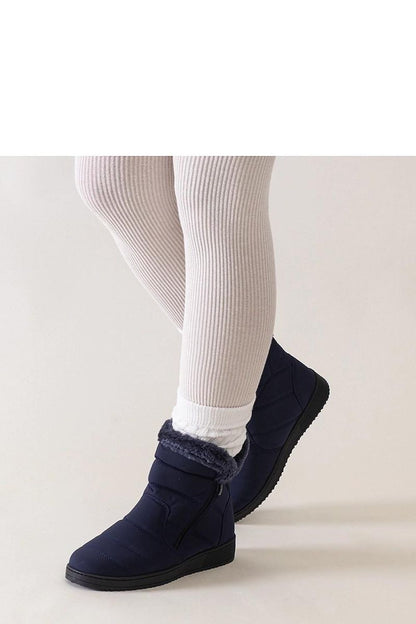   Granatowe śniegowce zdobione futerkiem Khitem - Solea 