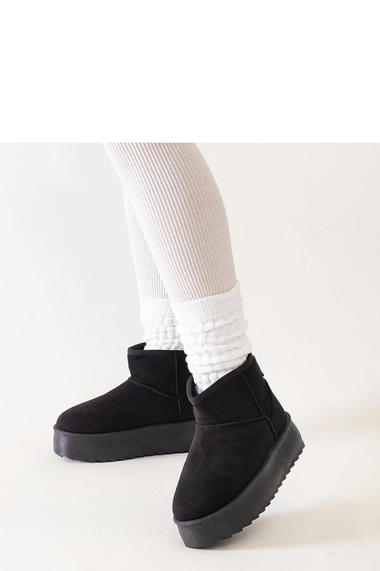   Czarne casualowe śniegowce na wysokiej platformie Thaisa - Solea 