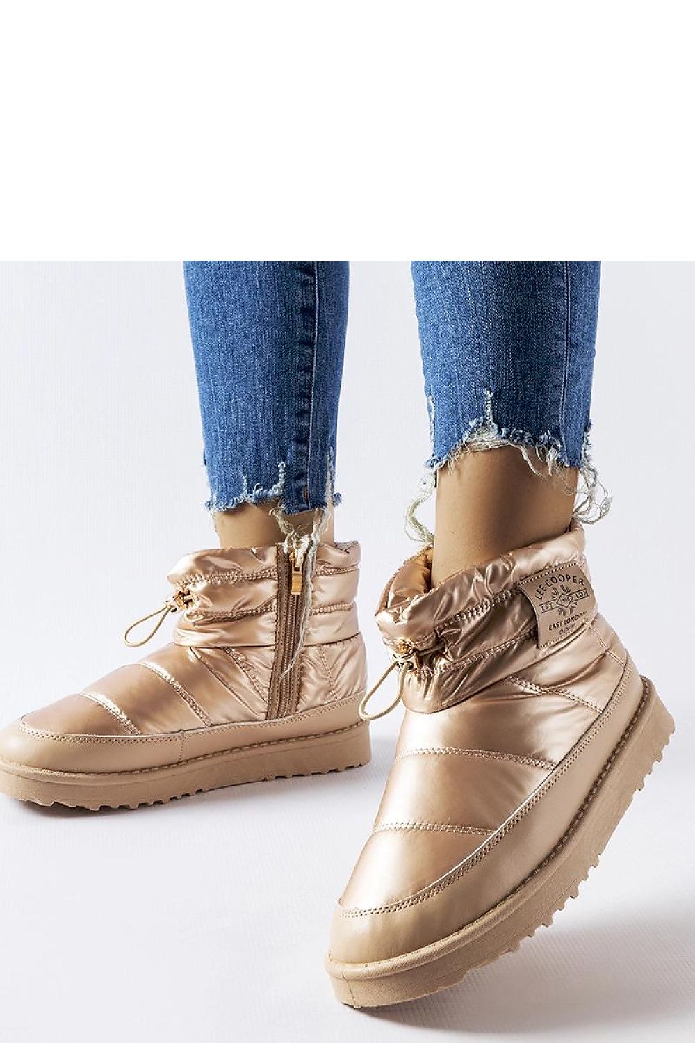   Złote śniegowce Lee Cooper LCJ-23-44-1965L - Solea 