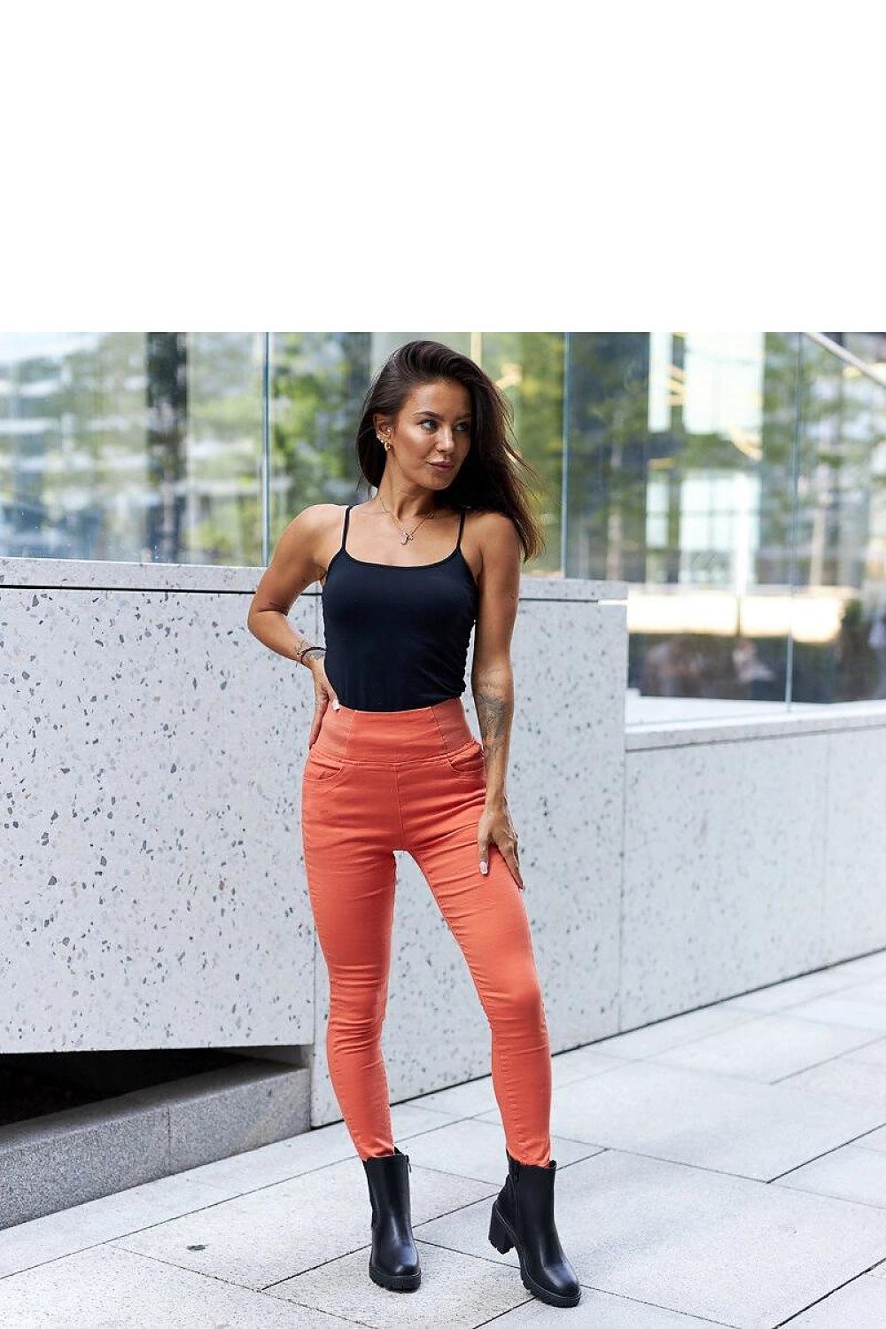   Czarne ocieplane klasyczne botki na słupku Caio - Solea 