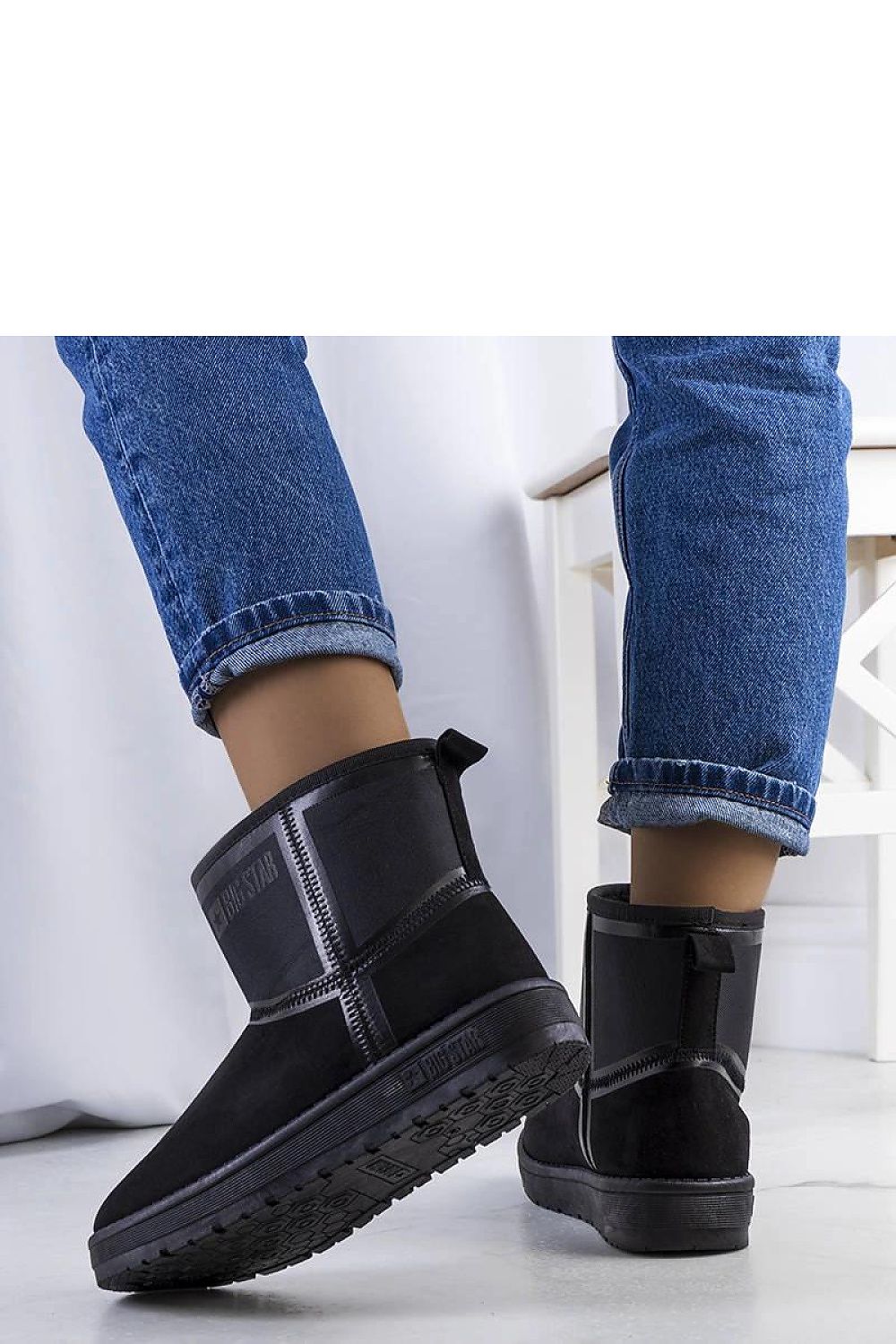   Czarne śniegowce damskie KK274614-906 - Solea 