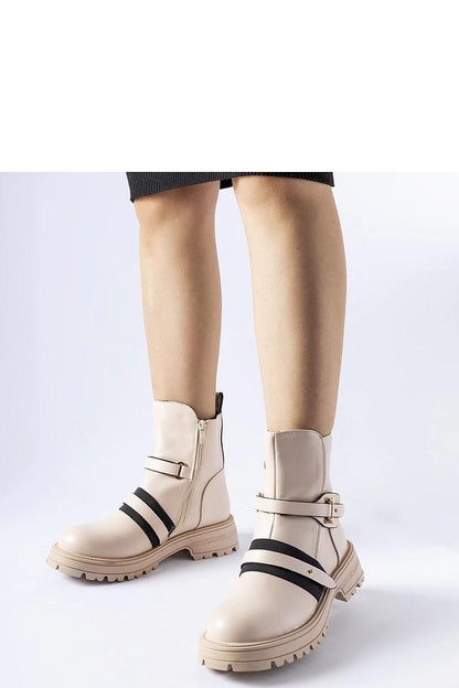   Beżowe ocieplane botki Laderoute - Solea 