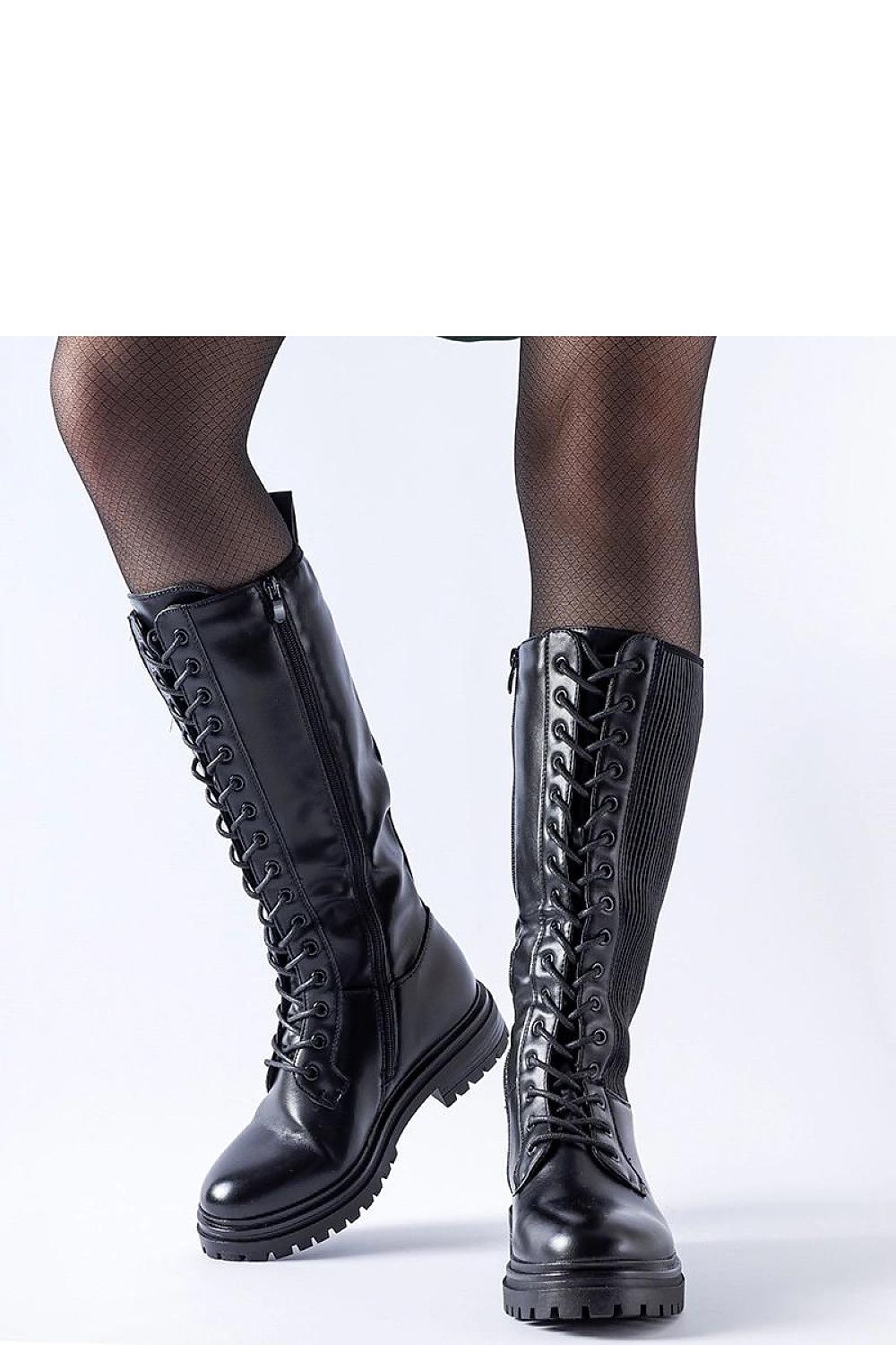   Czarne trapery z elastyczną wstawką Windham - Solea 