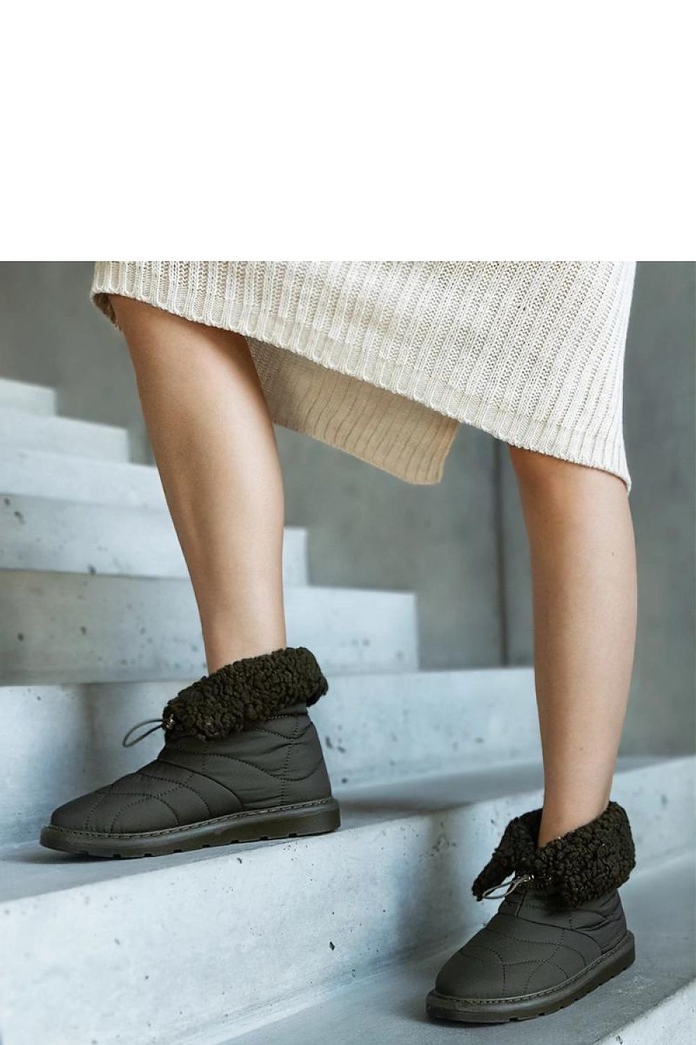   Zielone ocieplane śniegowce ze ściągaczem Caellita - Solea 