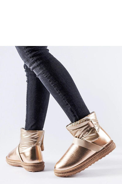   Brązowe połyskujące krótkie śniegowce Delaune - Solea 