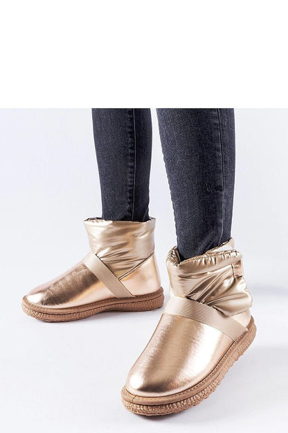   Brązowe połyskujące krótkie śniegowce Delaune - Solea 