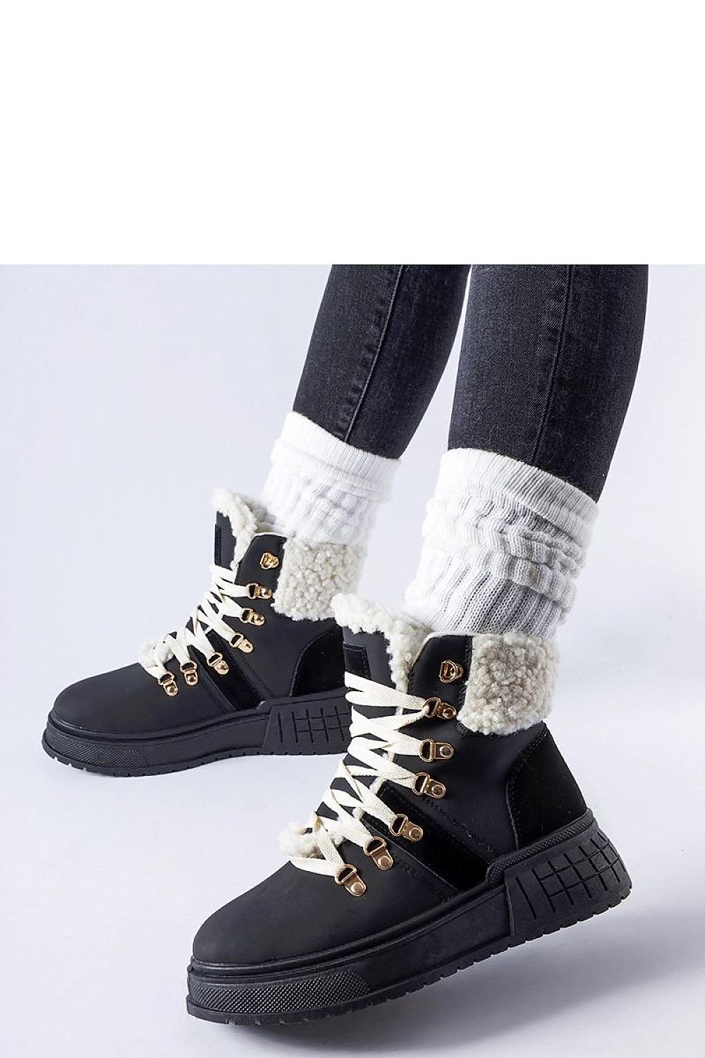   Czarne workery na masywnej platformie Rodrigo - Solea 