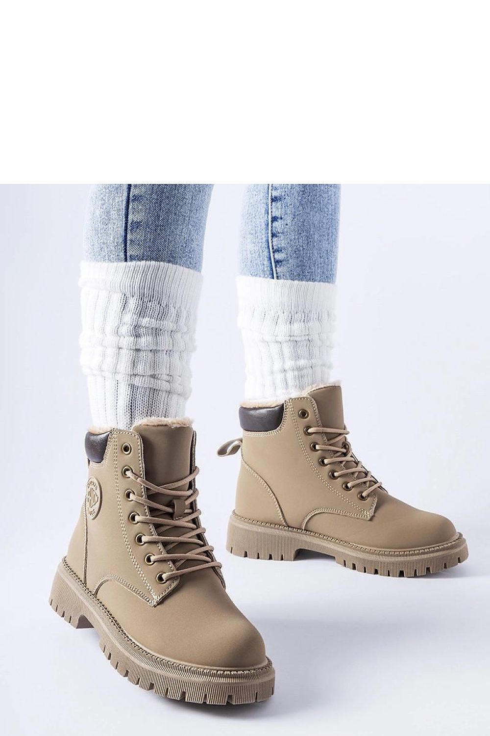   Brązowe ocieplane trapery Medole - Solea 