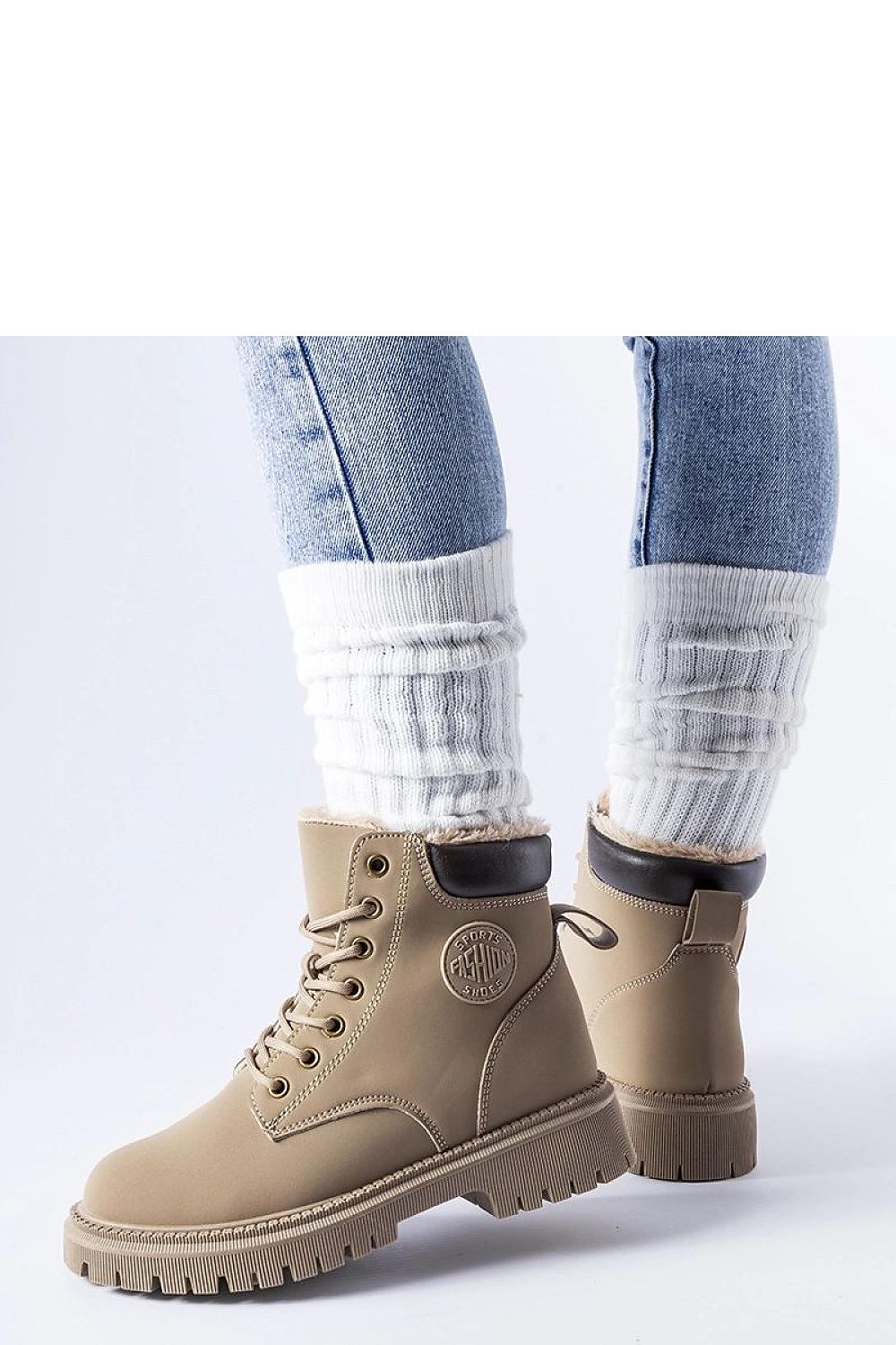   Brązowe ocieplane trapery Medole - Solea 