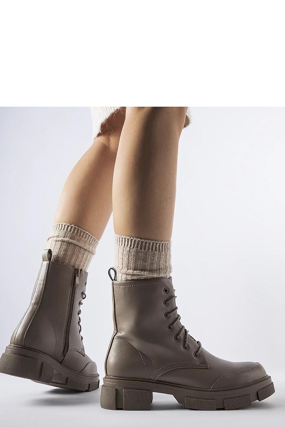   Szaro-brązowe ocieplane workery Cunningham - Solea 