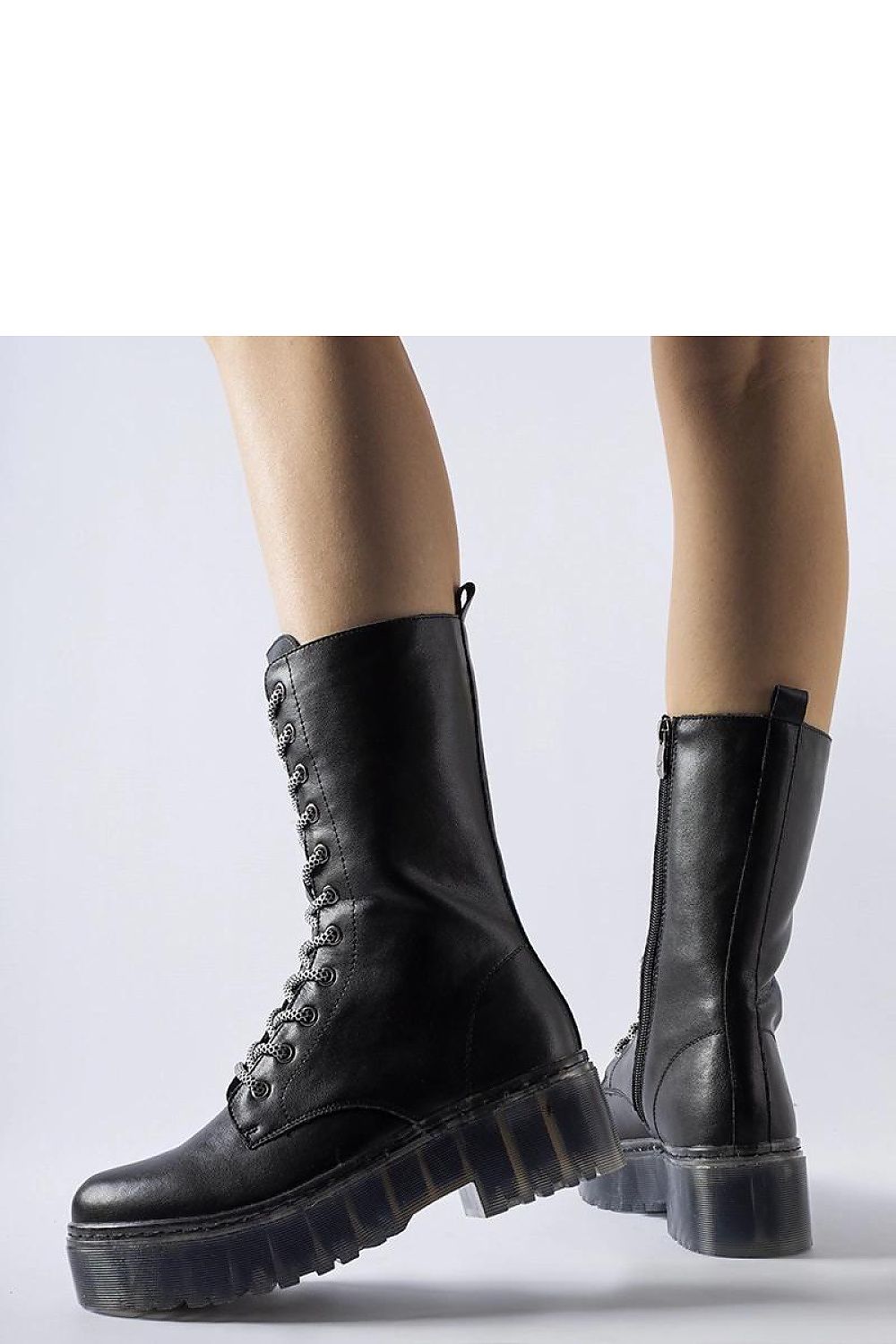   Czarne trapery skóra naturalna ocieplane Middletown - Solea 