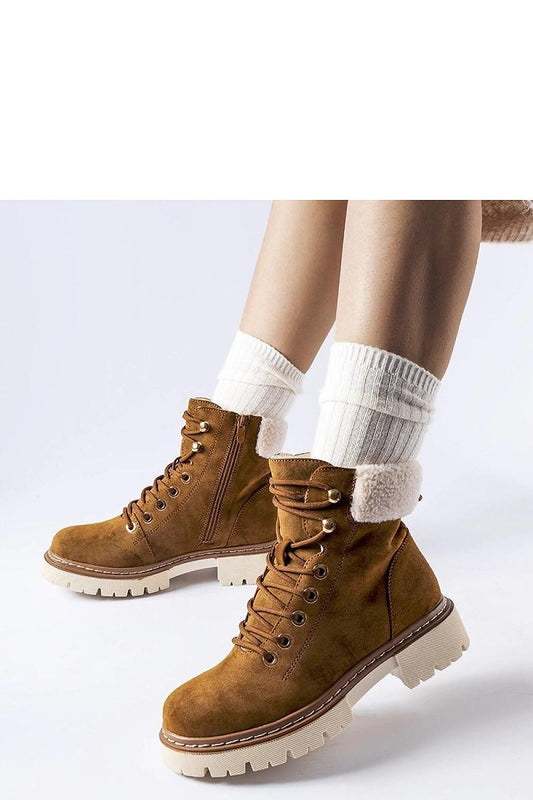   Brązowe ocieplane damskie zimowe buty Bassano - Solea 