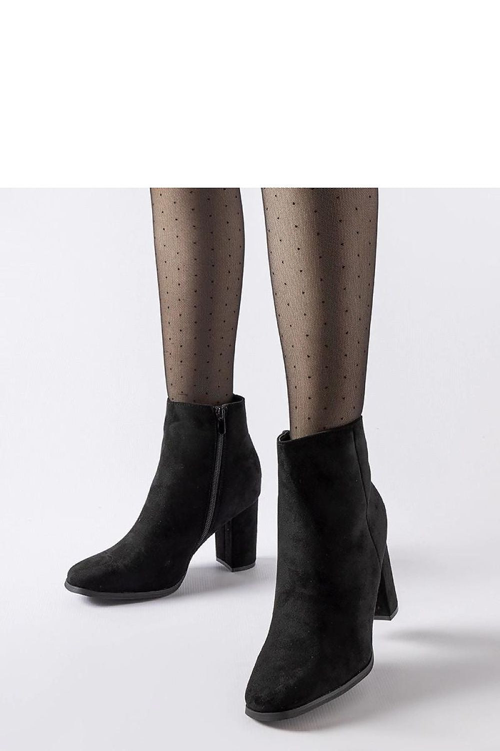   Czarne botki na słupku Torricelli - Solea 