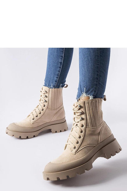   Beżowe botki z eko-zamszu Orson - Solea 