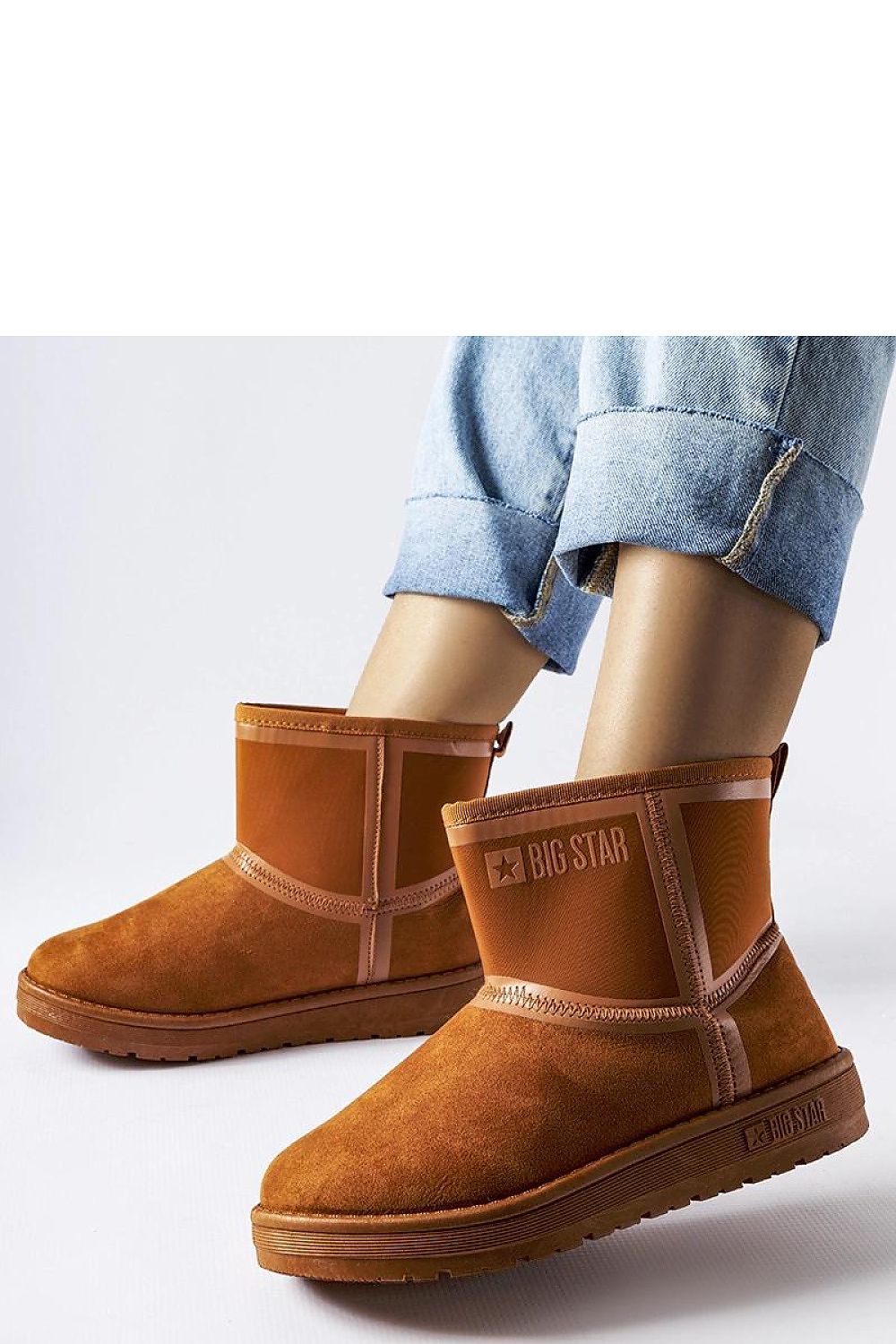   Brązowe śniegowce Big Star KK274612 - Solea 