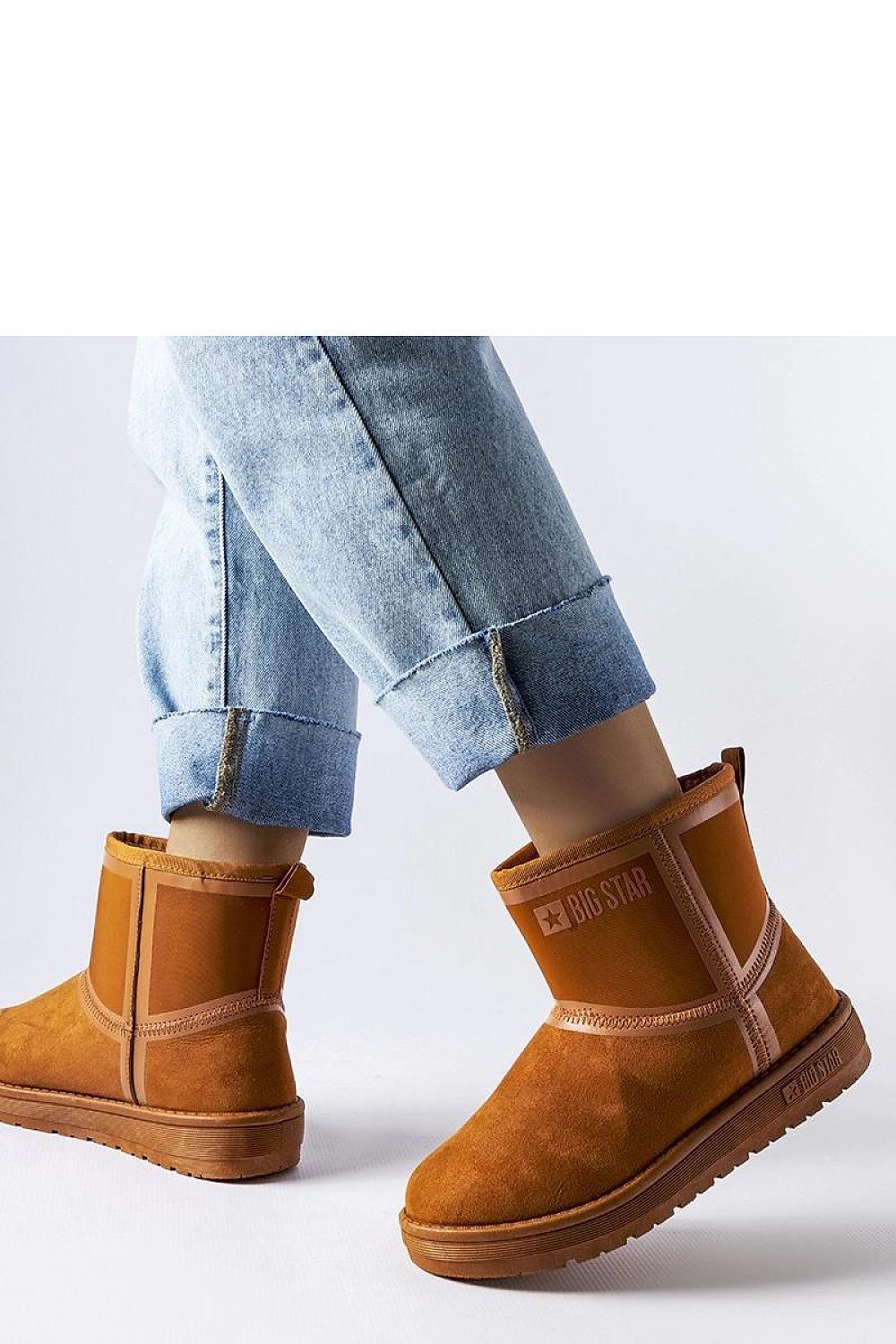   Brązowe śniegowce Big Star KK274612 - Solea 