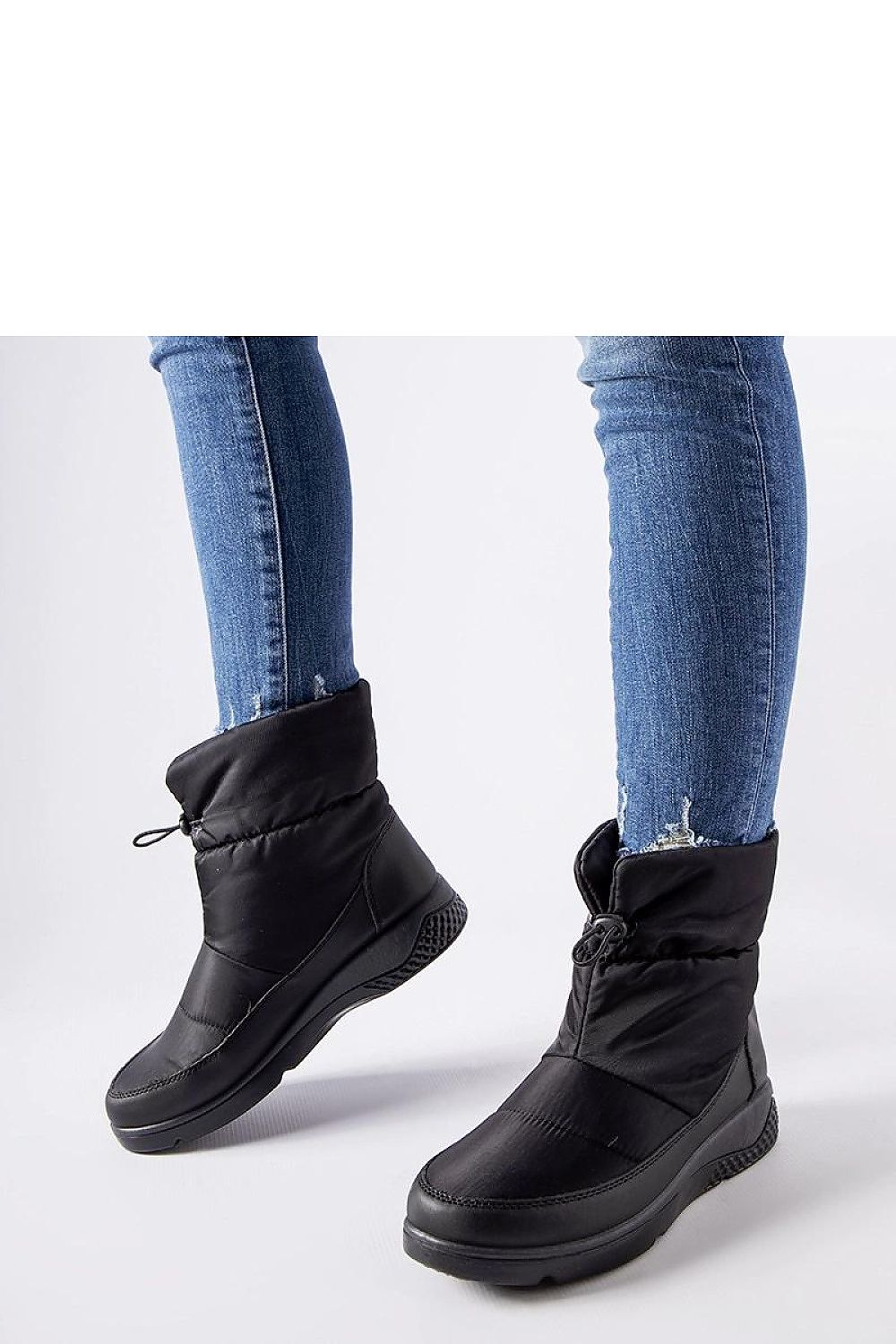   Czarne damskie ocieplane śniegowce Jensen - Solea 