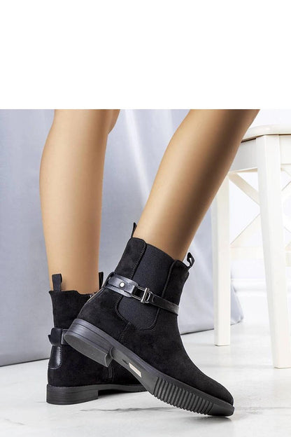   Czarne ocieplane klasyczne botki Odila - Solea 