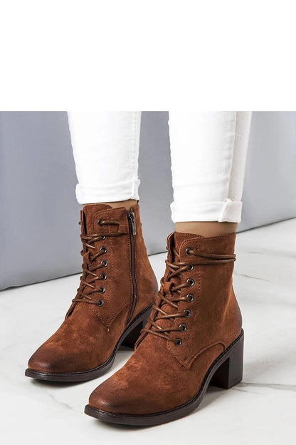   Brązowe botki sznurowane Sanlow - Solea 