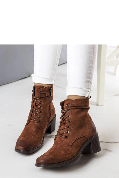   Brązowe botki sznurowane Sanlow - Solea 