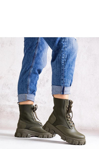   Zielone botki z elastyczną cholewką Zogba - Solea 