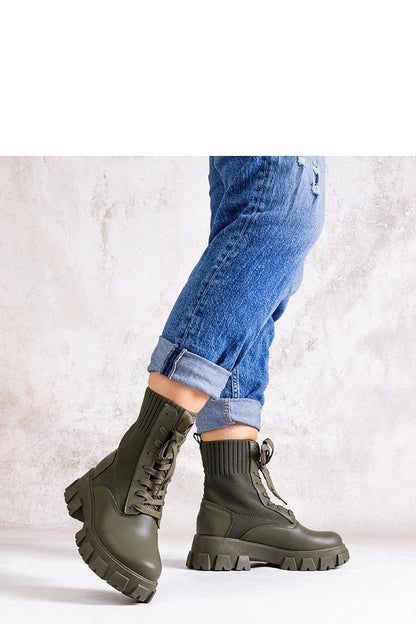   Zielone botki z elastyczną cholewką Zogba - Solea 