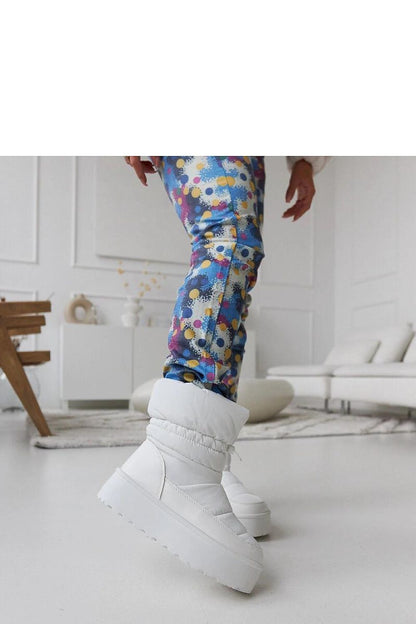   Białe ocieplane śniegowce na platformie Polk - Solea 