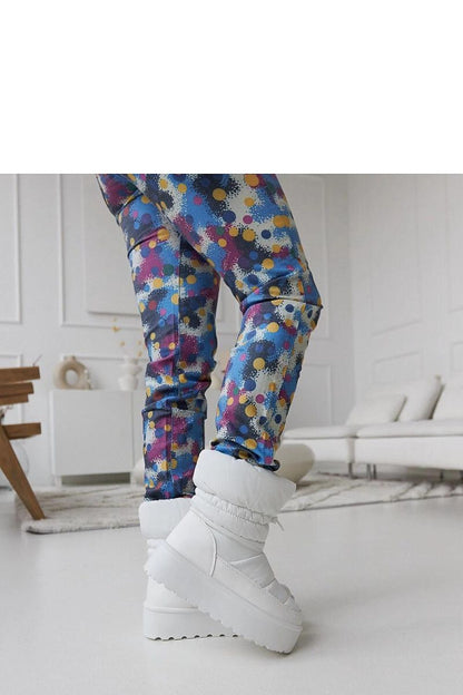   Białe ocieplane śniegowce na platformie Polk - Solea 