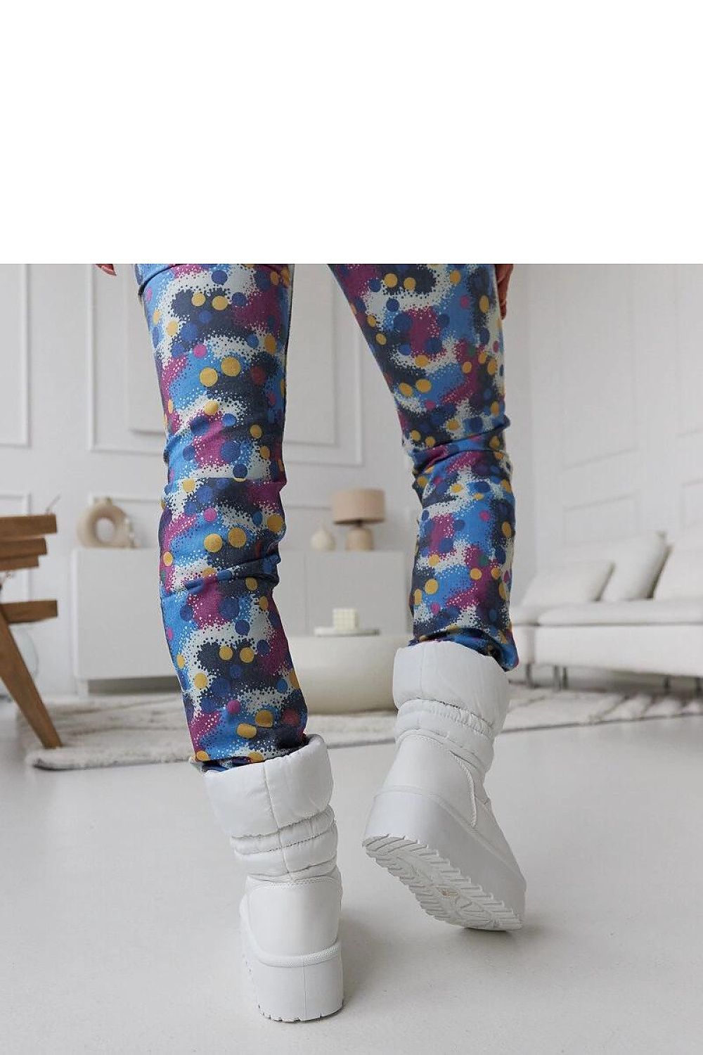   Białe ocieplane śniegowce na platformie Polk - Solea 