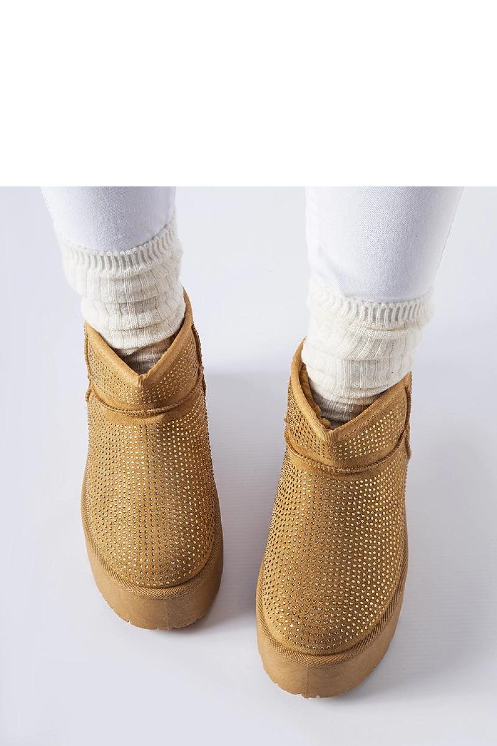   Brązowe śniegowce z cyrkoniami Sonora - Solea 