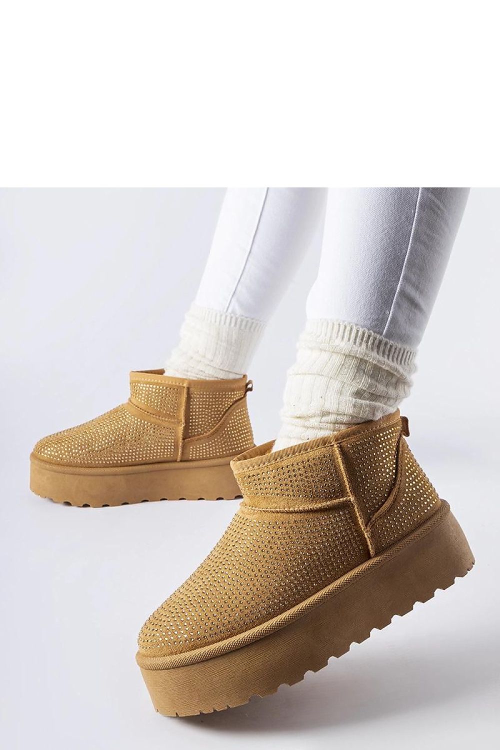   Brązowe śniegowce z cyrkoniami Sonora - Solea 