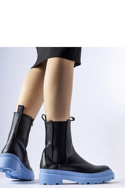   Czarne buty na niebieskiej podeszwie Georgette - Solea 