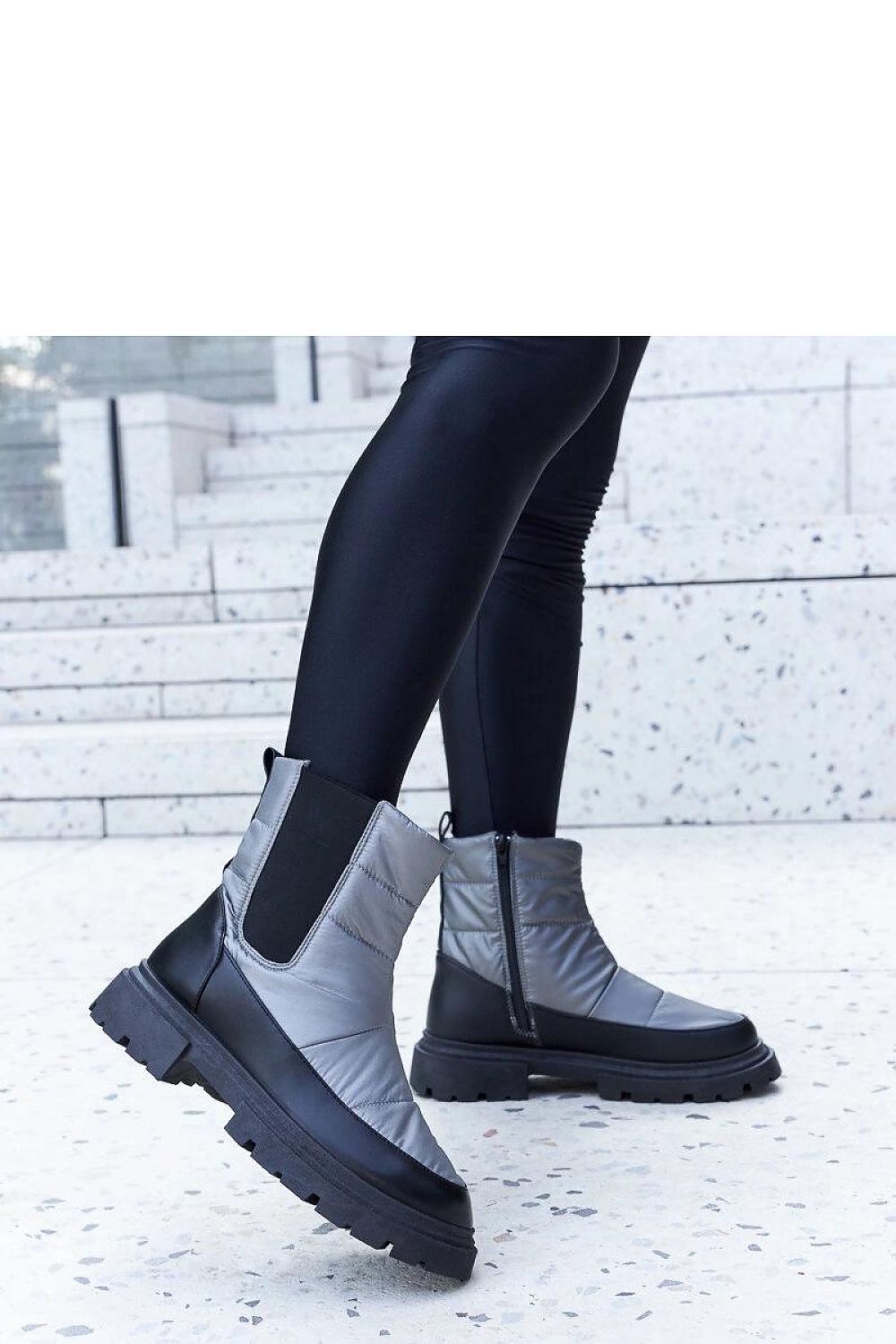   Szare ocieplane śniegowce Galvani - Solea 