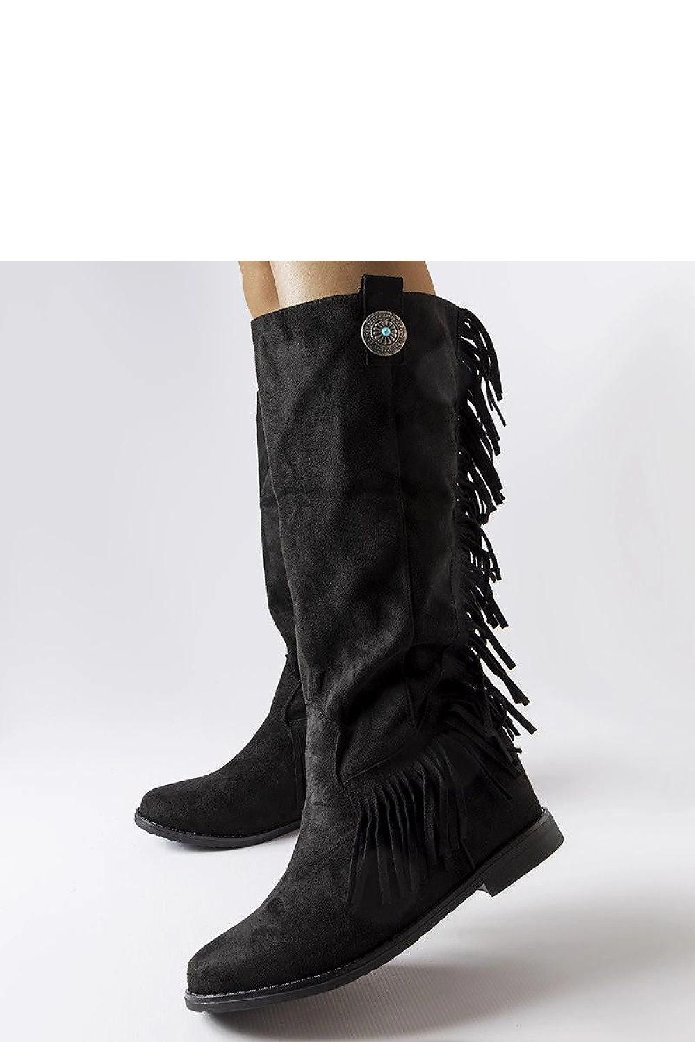   Czarne kozaki na krytej koturnie Lecore - Solea 