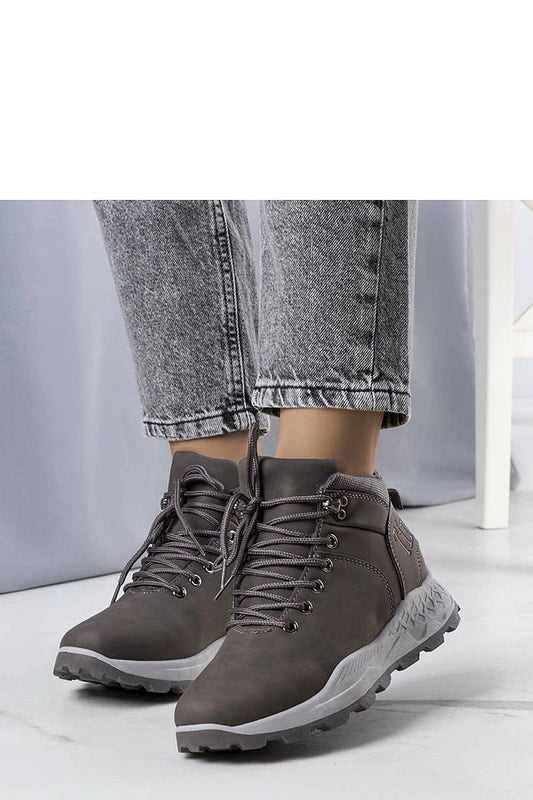   Szare ocieplane traperki damskie Adleri - Solea 