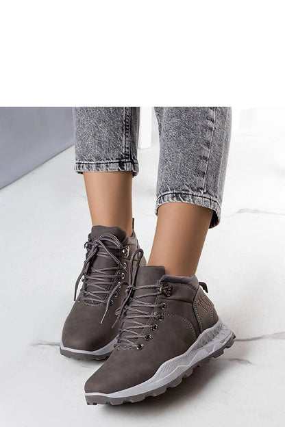   Szare ocieplane traperki damskie Adleri - Solea 