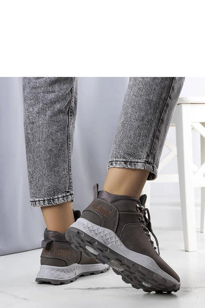   Szare ocieplane traperki damskie Adleri - Solea 