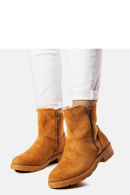   Brązowe botki ocieplane Salona - Solea 