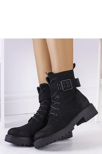   Czarne botki damskie sznurowane  Tarrin - Solea 
