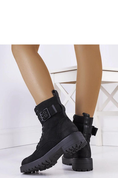   Czarne botki damskie sznurowane  Tarrin - Solea 