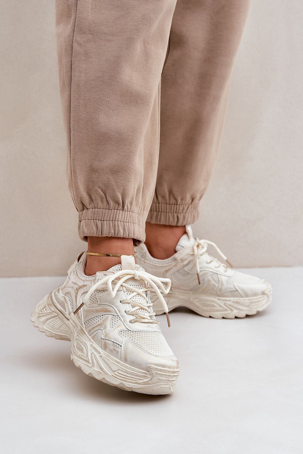   Buty Sportowe Model Seladwen 8952 Beige - Step in style 