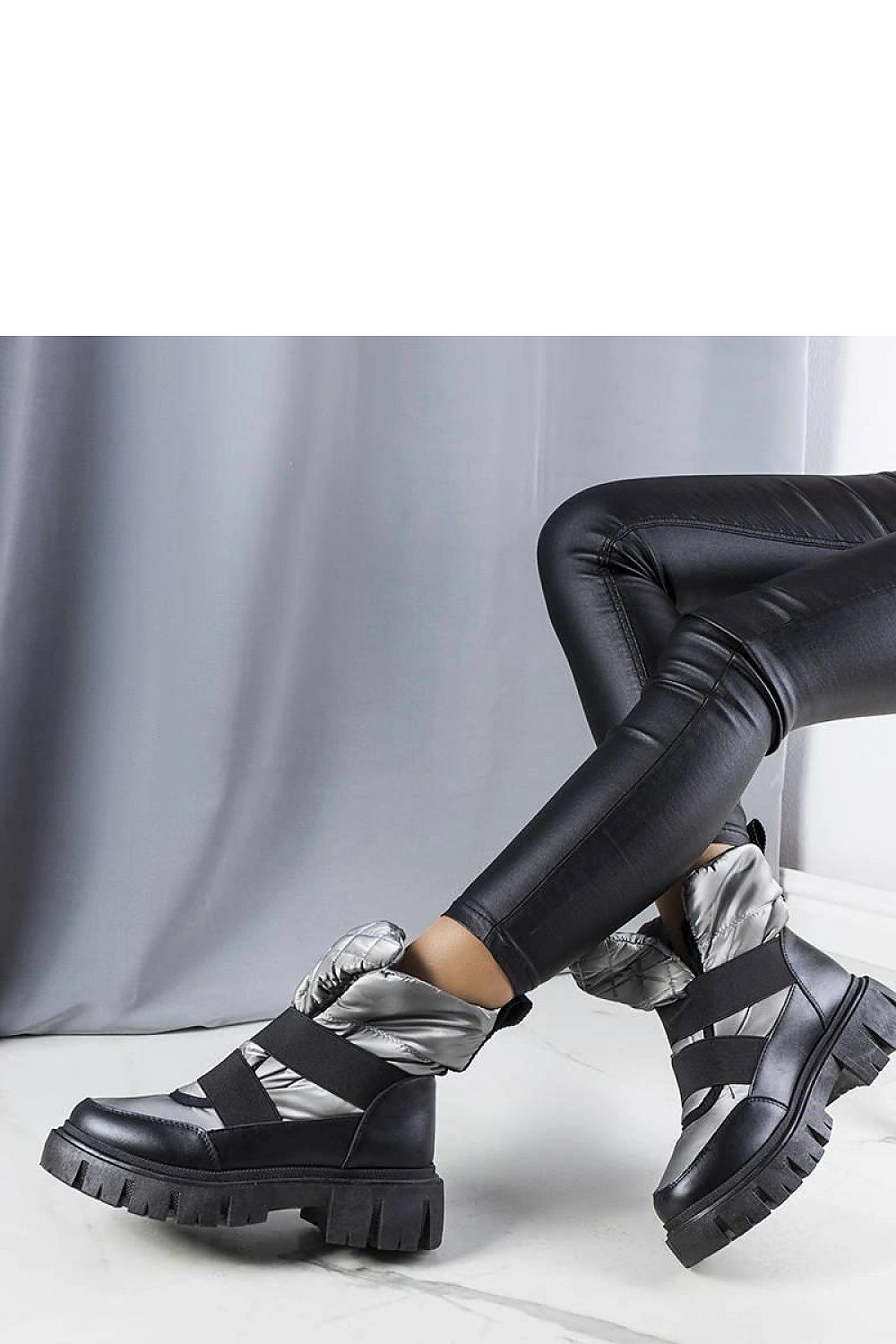   Szare ocieplane wsuwane śniegowce Francisco - Solea 