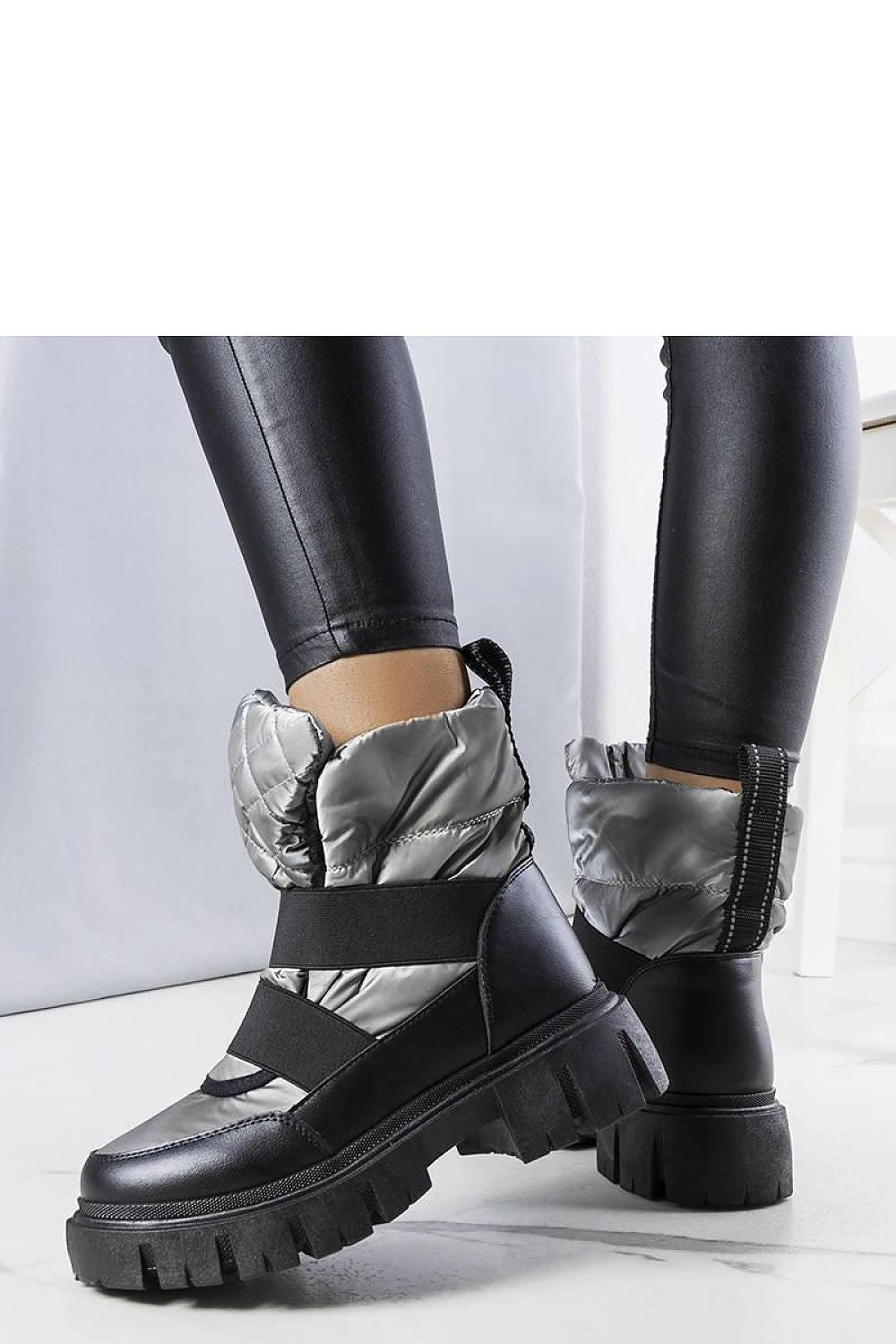   Szare ocieplane wsuwane śniegowce Francisco - Solea 