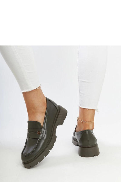   Ciemnozielone mokasyny Eko skórzane Mladenka - Solea 