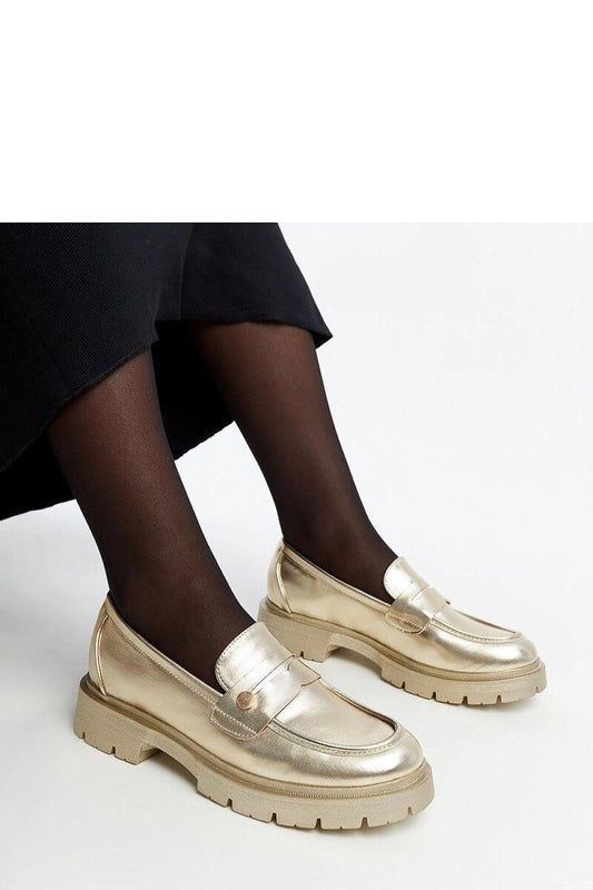   Złote mokasyny Eko skórzane Mladenka - Solea 