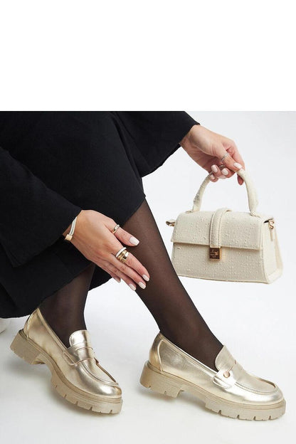   Złote mokasyny Eko skórzane Mladenka - Solea 