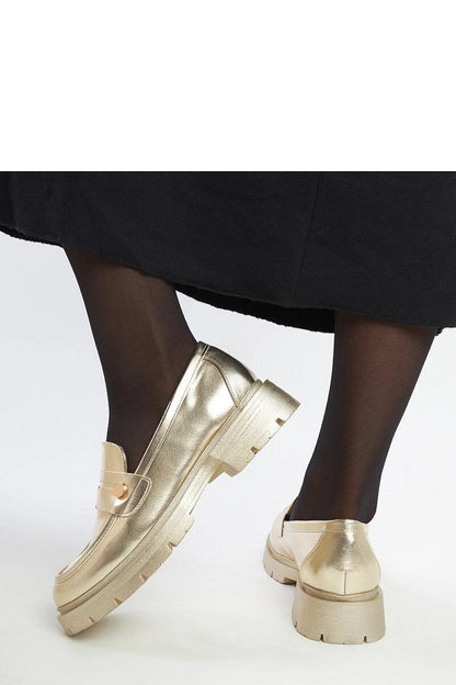  Złote mokasyny Eko skórzane Mladenka - Solea 
