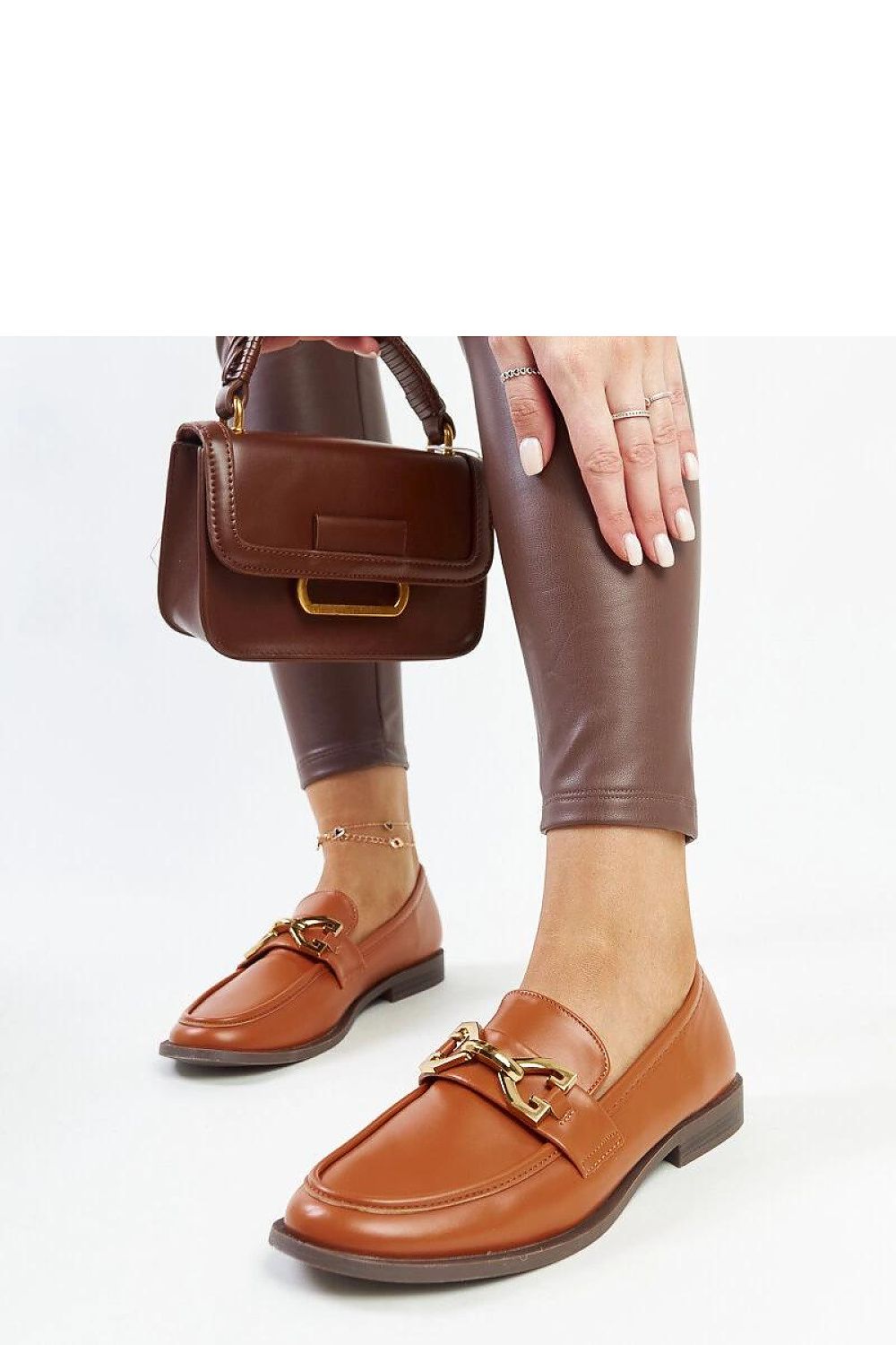   Brązowe mokasyny z klamerką Lea - Solea 
